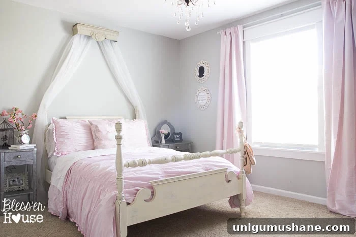 Transform a Repurposed Shelf into a Canopy Crown 7 DIY Canopy from a Repurposed Shelf | Bless'er House - This version is over $400 less than the RH Baby and Child version and looks nearly identical!