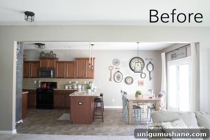 DIY Rustic Wood Beam Doorway: Installation Guide 3 DIY Wood Beam Doorway Before