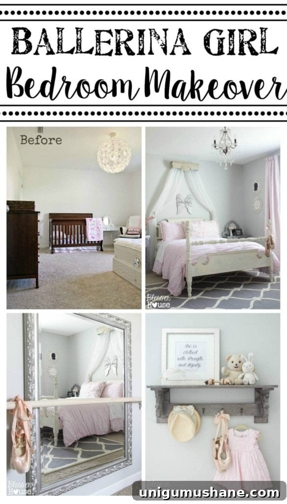 Ballerina-Themed Girl's Bedroom Makeover Reveal 33 Ballerina Girl Bedroom Makeover Reveal | Bless'er House - Such a sweet space on a budget!