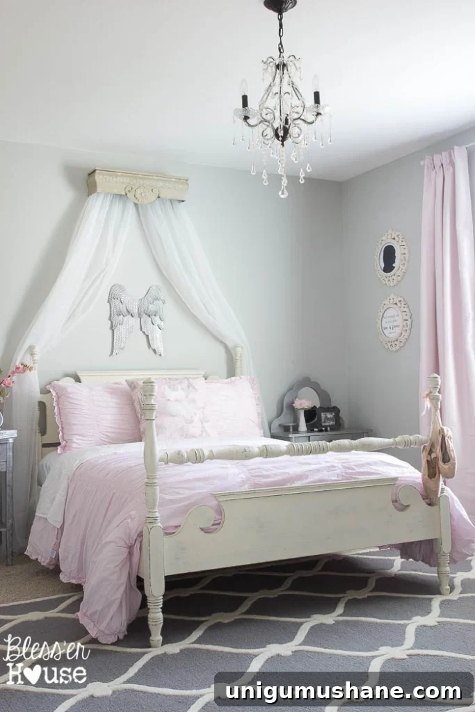 Ballerina-Themed Girl's Bedroom Makeover Reveal 7 Ballerina Girl Bedroom Makeover Reveal | Bless'er House - Such a sweet space on a budget!