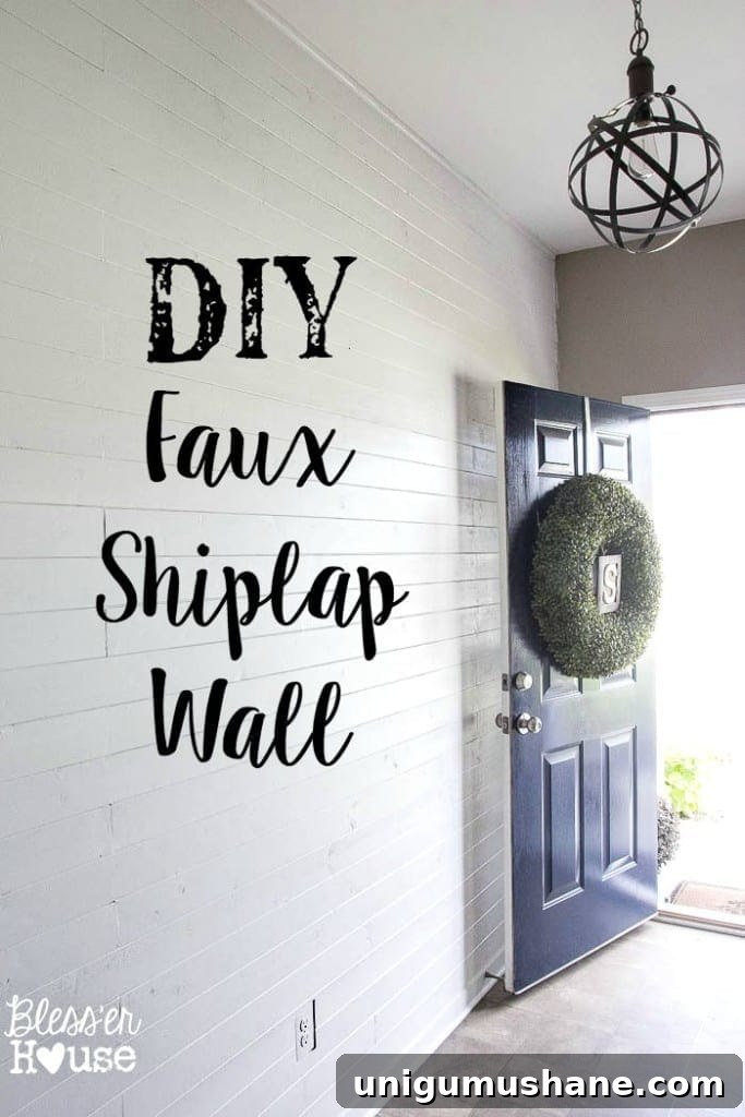 DIY Faux Shiplap Wall | Bless'er House