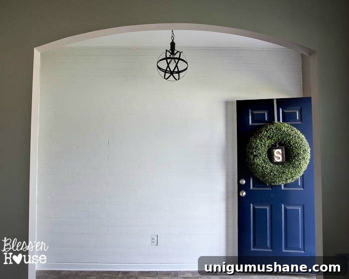 DIY Faux Shiplap Wall | Bless'er House