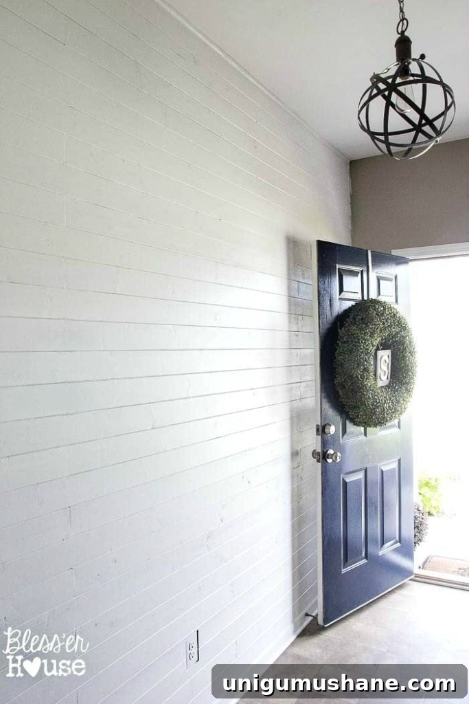DIY Faux Shiplap Wall | Bless'er House