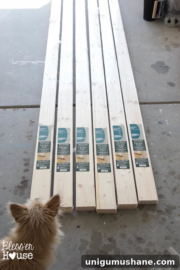 DIY Faux Shiplap Wall | Bless'er House