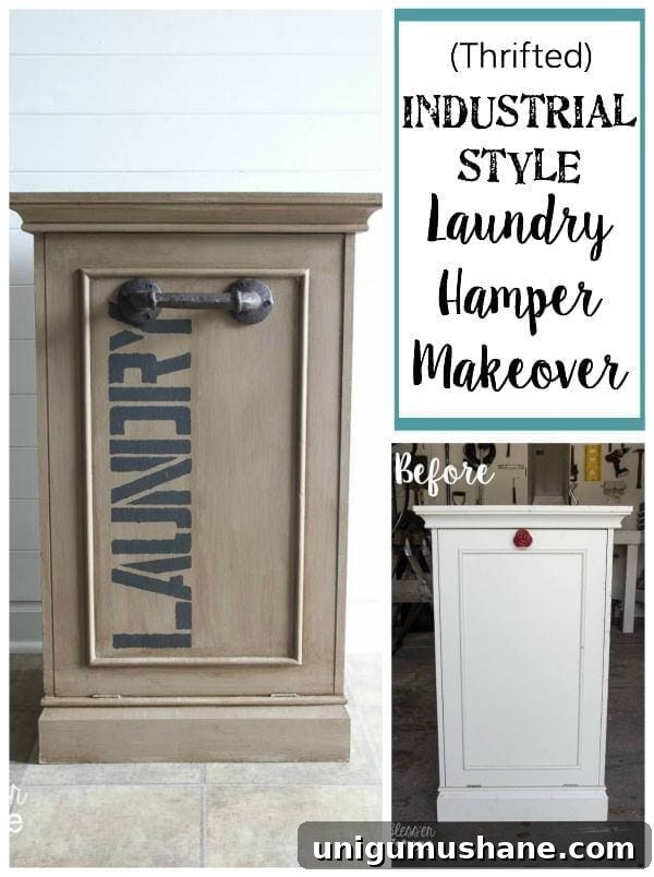 DIY Industrial Laundry Hamper Makeover 2 Industrial Style Laundry Hamper Makeover | Bless'er House