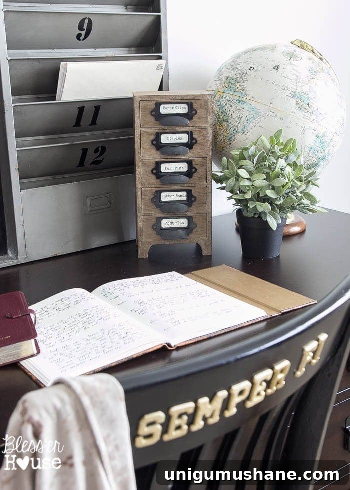 Industrial Office Organizer: Desk Supply Storage 9 Industrial Office Supply Organizer From an Old Jewelry Box | Bless'er House