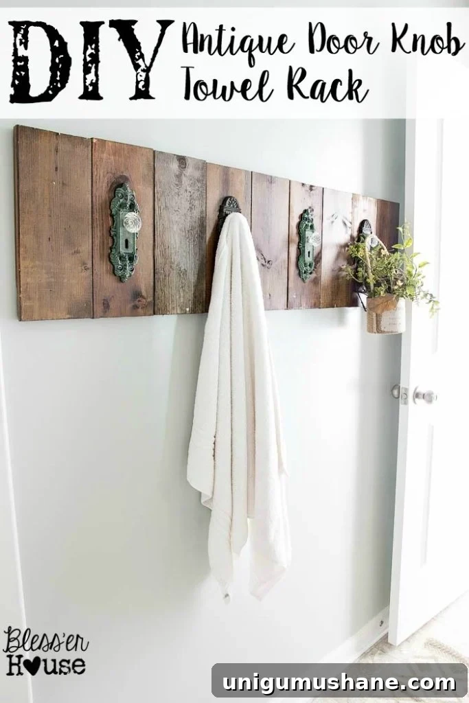 How to Make a Towel Rack from Antique Door Knobs 2 DIY Antique Door Knob Towel Rack | Bless'er House