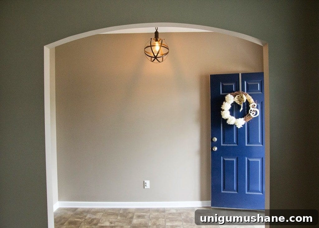 DIY Console Table Makeover: Foyer Reveal and Before After 2 Modern Farmhouse Foyer Makeover | Bless'er House