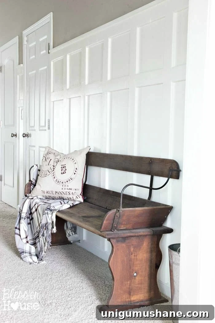 Affordable DIY Board and Batten: Step-by-Step Wall Tutorial 6 finished board and batten wainscoting in an entryway