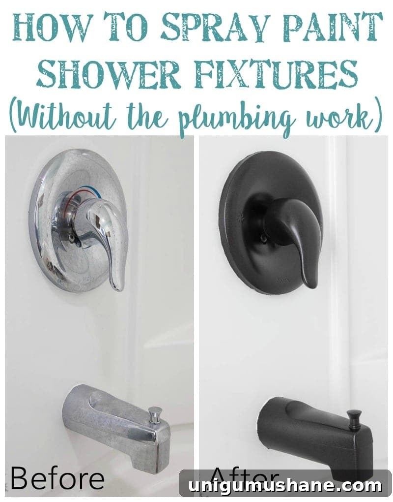 How to Spray Paint Bathroom Fixtures: Step-by-Step Tips 2 How to Spray Paint Shower Fixtures (without the plumbing work) | Bless'er House