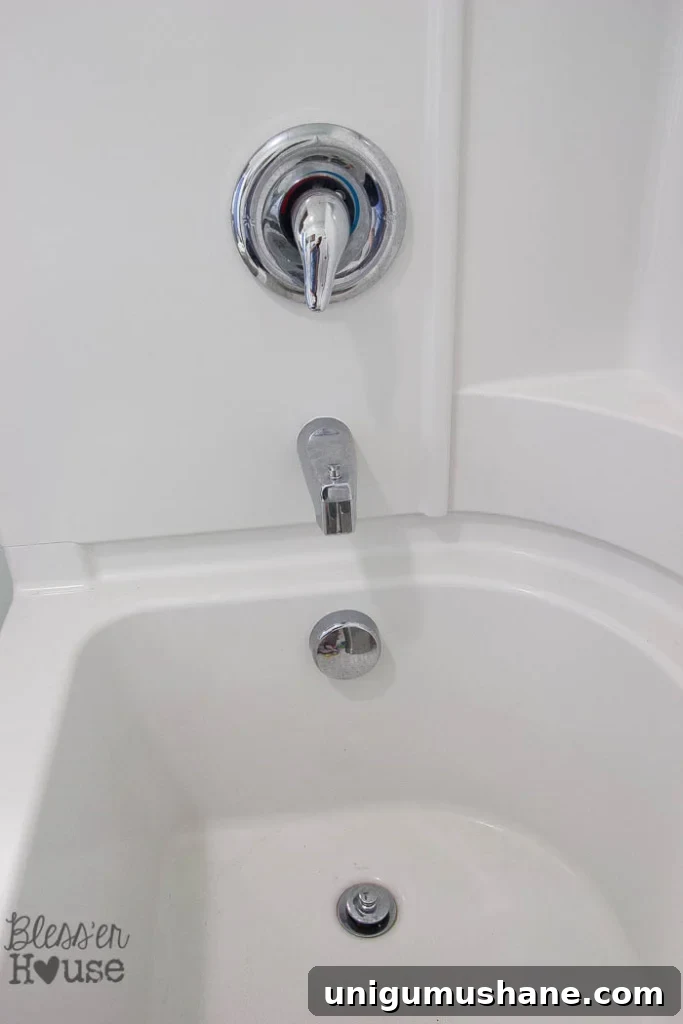 How to Spray Paint Bathroom Fixtures: Step-by-Step Tips 3 chrome faucet before spray painting