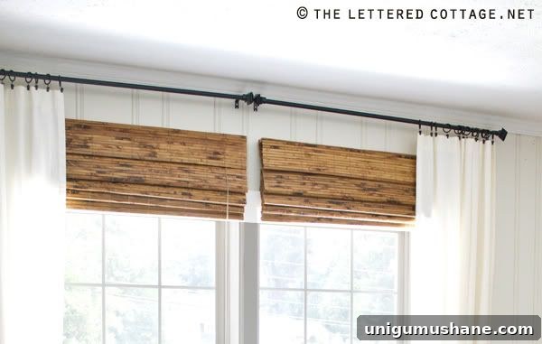 Modern Rustic Master Bedroom Design and Inspiration 9 Modern Rustic Master Bedroom Design Plan | www.blesserhouse.com | white curtains with bamboo shades