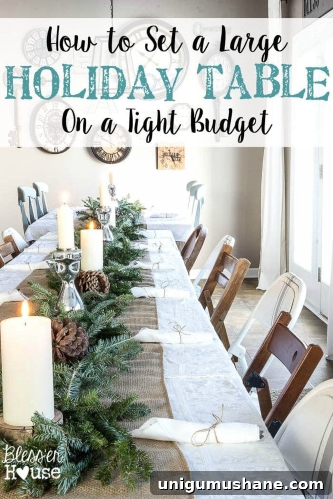 How to Set a Large Holiday Table on a Budget | blesserhouse.com