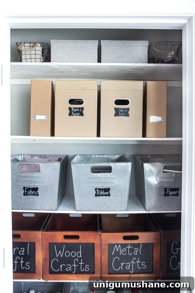 How to Organize a Craft Closet Like a Rockstar | blesserhouse.com