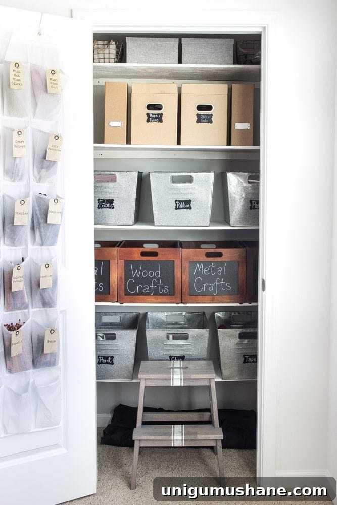 How to Organize a Craft Closet Like a Rockstar | blesserhouse.com