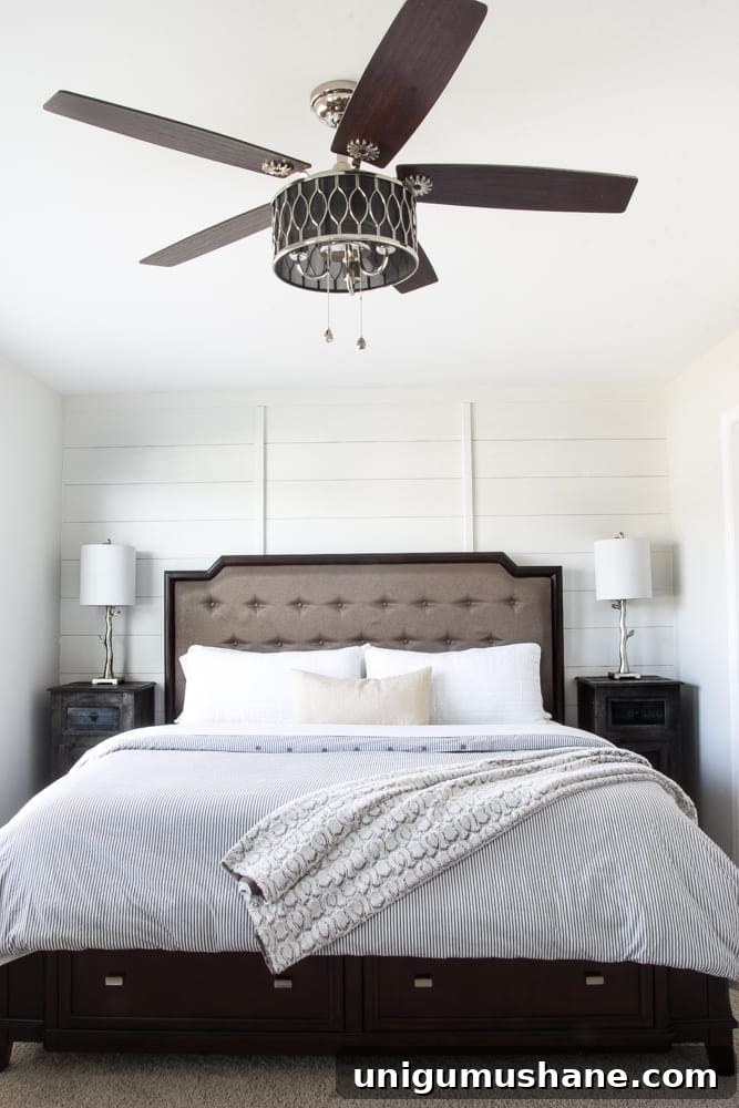 DIY Planked Board and Batten Focal Wall Reveal | blesserhouse.com