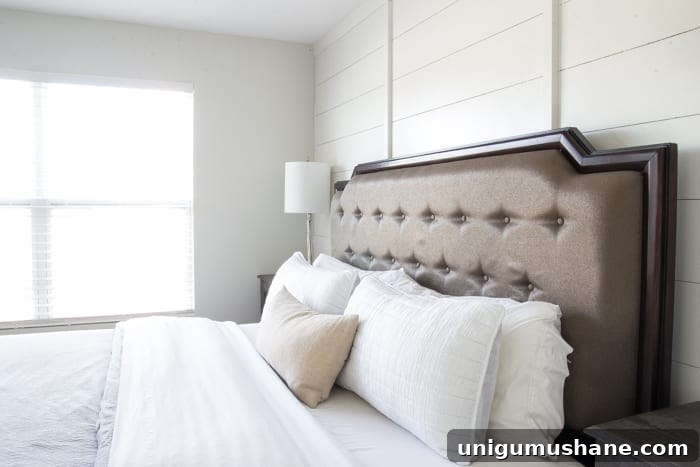 DIY Planked Board and Batten Focal Wall Reveal | blesserhouse.com