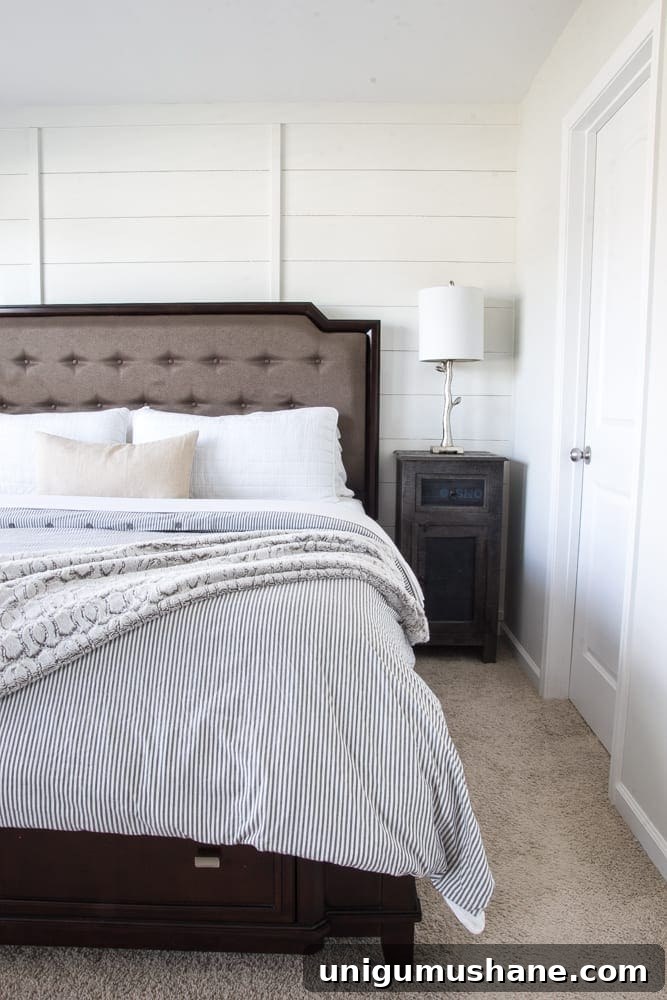 DIY Planked Board and Batten Focal Wall Reveal | blesserhouse.com