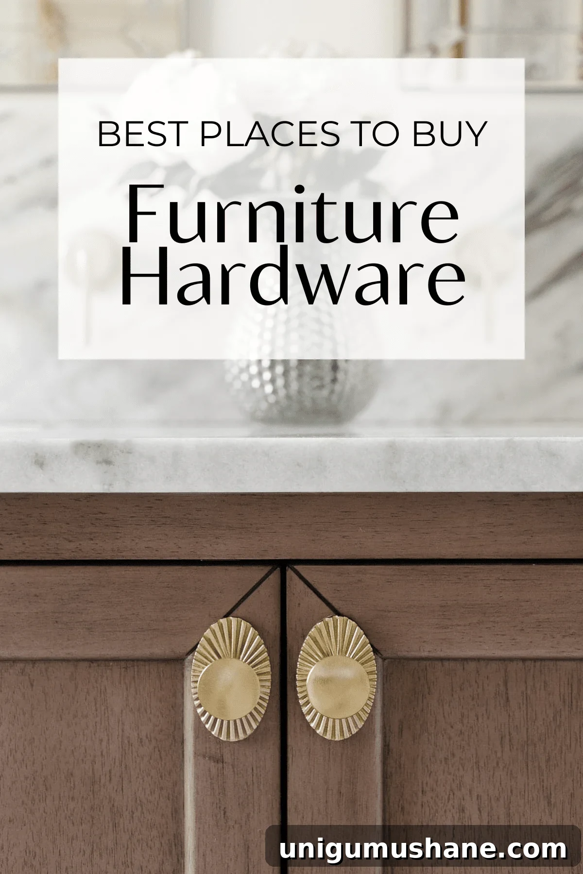 Where to Buy Furniture and Kitchen Cabinet Hardware 2 furniture hardware knobs on a bathroom vanity - best places to buy furniture hardware graphic