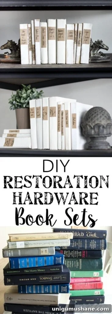 DIY French-Style Books Inspired by Restoration Hardware 9 DIY Restoration Hardware French Mute Books | blesserhouse.com