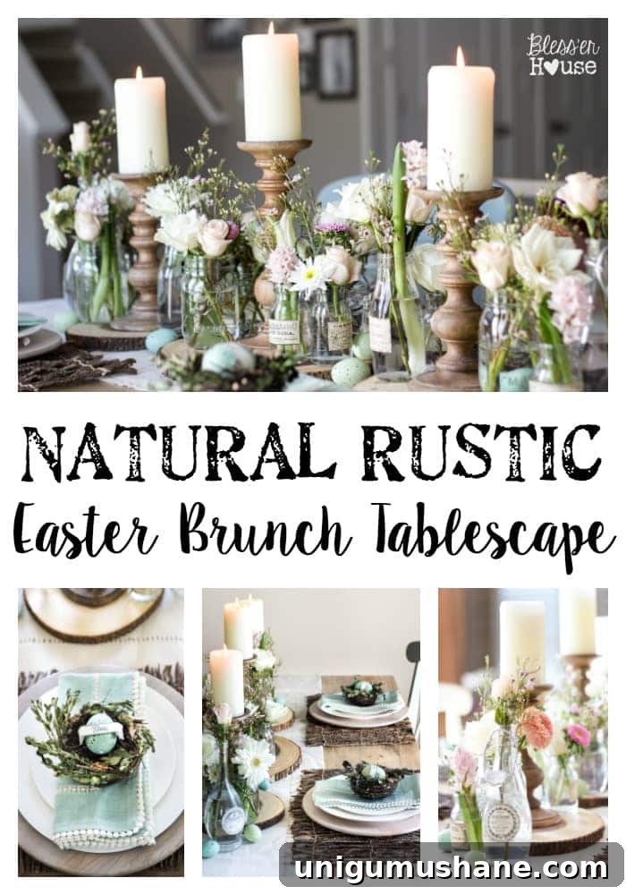 Easter Brunch Tablescape Ideas for Stylish Spring Entertaining 2 Natural Rustic Easter Brunch Tablescape | blesserhouse.com @worldmarket #sponsored #WorldMarketTribe