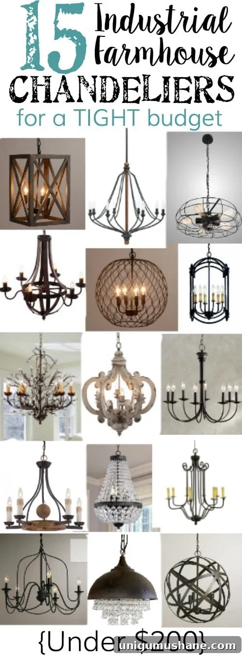 15 Affordable Industrial Farmhouse Chandeliers for Budget Homes 2 15 Industrial Farmhouse Chandeliers for a Tight Budget | blesserhouse.com