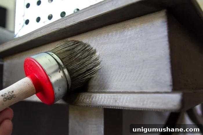 How to Paint Weathered Wood for a Distressed Finish 6 How to Create a Weathered Wood Look With Paint | blesserhouse.com - Quick and easy way to get a Restoration Hardware inspired look!