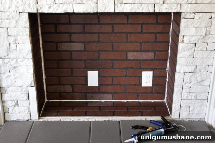 Modern DIY Faux Fireplace Makeover 9 DIY Faux Fireplace Updated | blesserhouse.com - This fireplace looks so real and it cost about $600 to build!