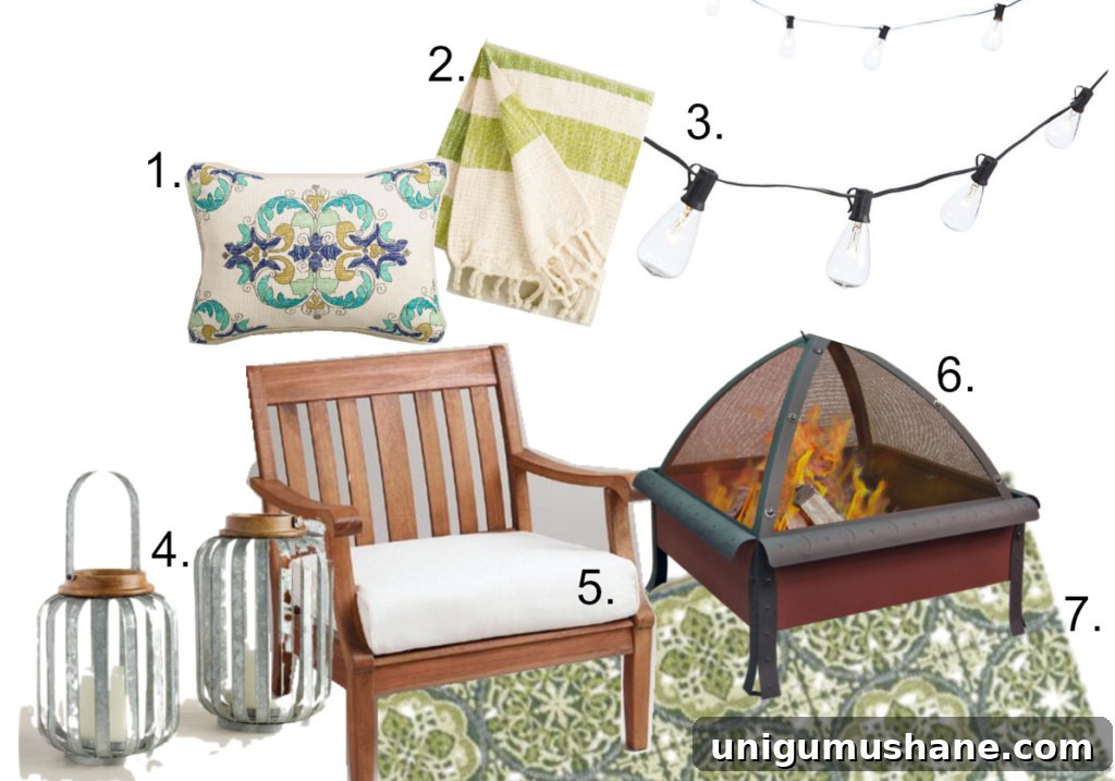Small Patio Decorating Ideas to Maximize Space 3 How to Decorate a Small Patio | blesserhouse.com - Utilize a small patio space with chairs at each corner and a fire pit in the middle for function and entertainment. Add outdoor string lights for a cozy ambience.