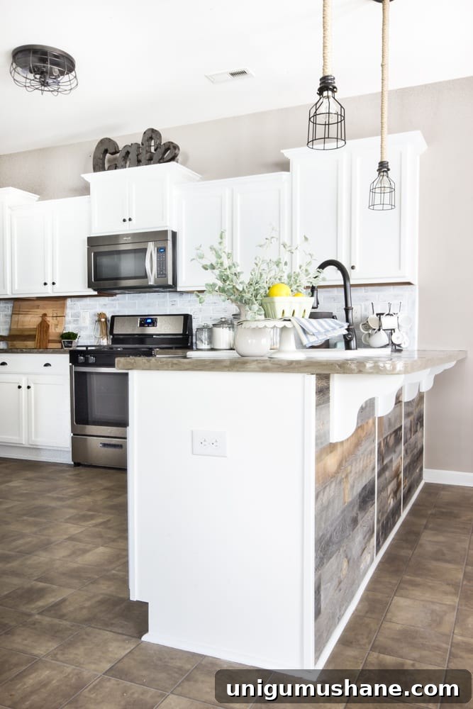How to Build a Reclaimed Wood Home Bar 10 DIY Reclaimed Wood Bar | blesserhouse.com - A quick and easy tutorial to get a rustic reclaimed look on a kitchen bar with Stikwood.