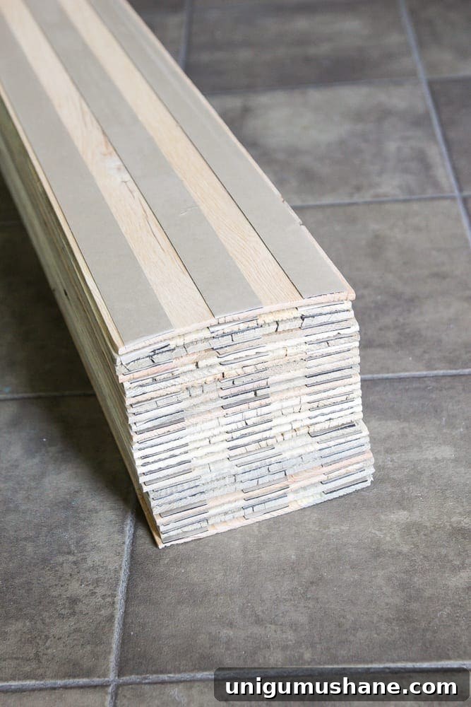 How to Build a Reclaimed Wood Home Bar 4 DIY Reclaimed Wood Bar | blesserhouse.com - A quick and easy tutorial to get a rustic reclaimed look on a kitchen bar with Stikwood.