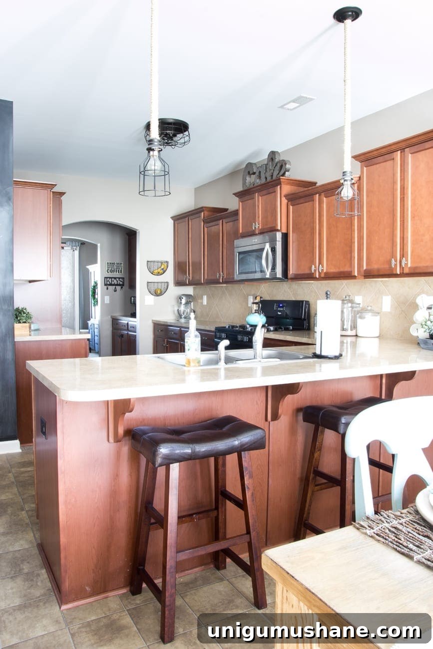 Modern Farmhouse Kitchen Makeover Reveal and Design Ideas 3 Modern Farmhouse Kitchen Makeover Reveal | blesserhouse.com - So many budget-friendly DIY projects packed into one kitchen!