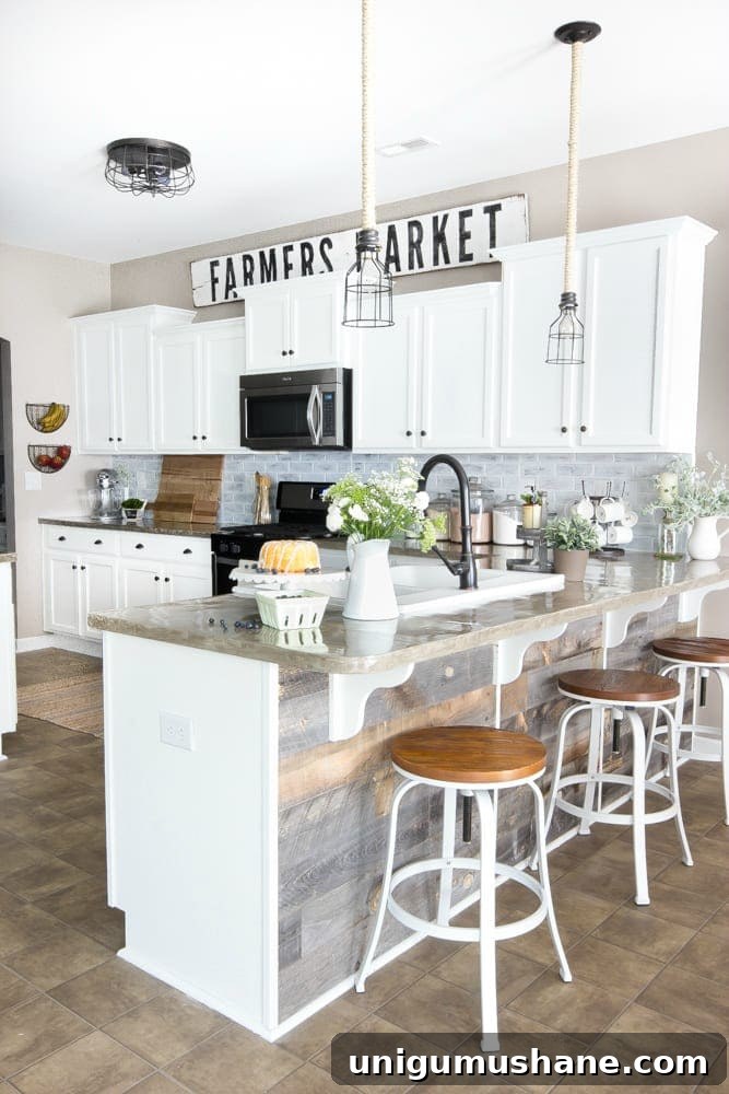 Modern Farmhouse Kitchen Makeover Reveal and Design Ideas 4 Modern Farmhouse Kitchen Makeover Reveal | blesserhouse.com - So many budget-friendly DIY projects packed into one kitchen!
