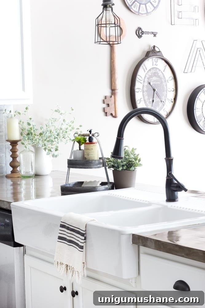 Modern Farmhouse Kitchen Makeover Reveal and Design Ideas 6 Modern Farmhouse Kitchen Makeover Reveal | blesserhouse.com - So many budget-friendly DIY projects packed into one kitchen!