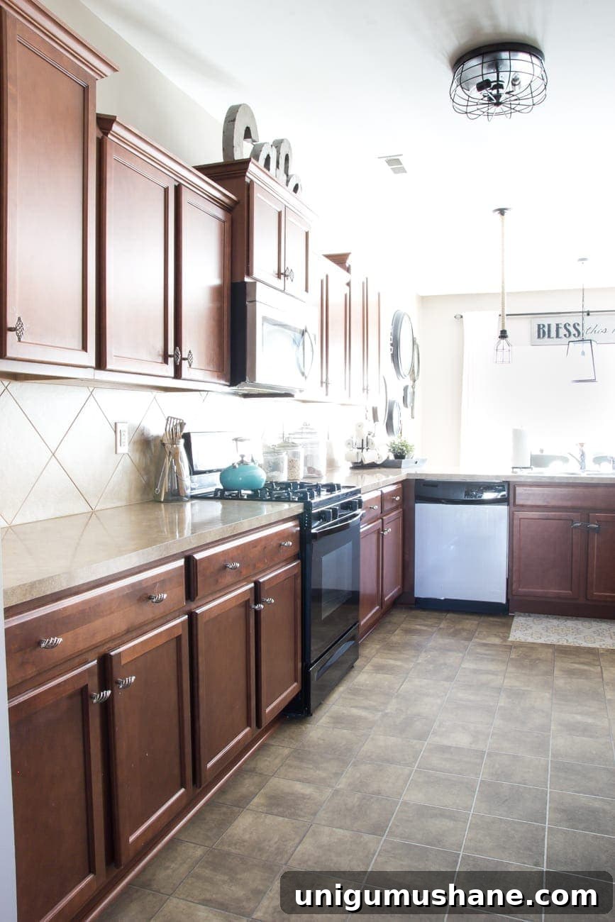 Modern Farmhouse Kitchen Makeover Reveal and Design Ideas 9 Modern Farmhouse Kitchen Makeover Reveal | blesserhouse.com - So many budget-friendly DIY projects packed into one kitchen!