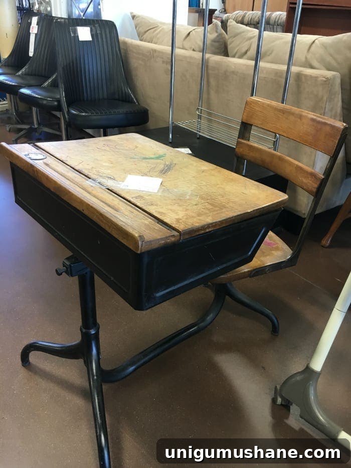 Back to School Style Guide: Schoolhouse Desk Homework Station 2 Back-To-School Style Guide, Antique Schoolhouse Desk Makeover & Simple DIY Homework Station | blesserhouse.com