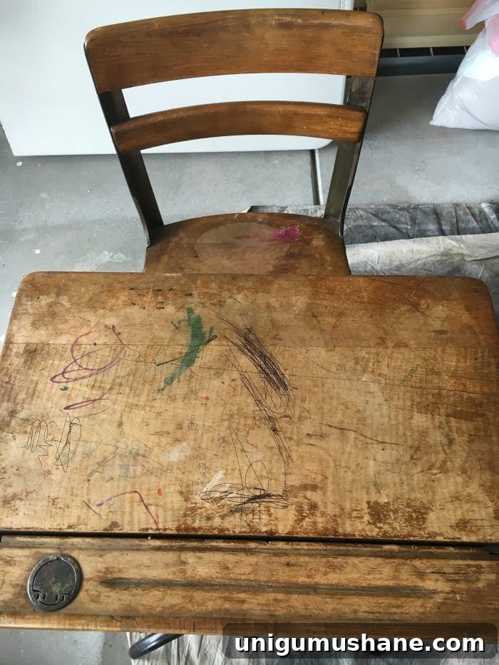 Back to School Style Guide: Schoolhouse Desk Homework Station 3 Back-To-School Style Guide, Antique Schoolhouse Desk Makeover & Simple DIY Homework Station | blesserhouse.com