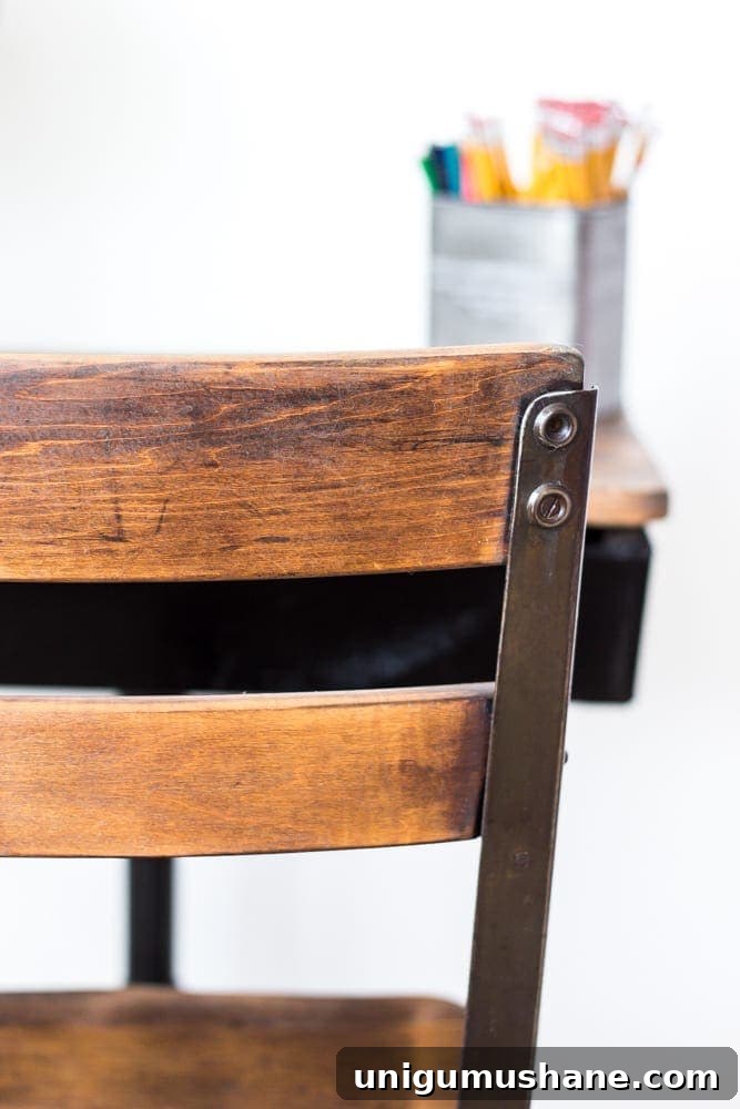 Back to School Style Guide: Schoolhouse Desk Homework Station 8 Back-To-School Style Guide, Antique Schoolhouse Desk Makeover & Simple DIY Homework Station | blesserhouse.com