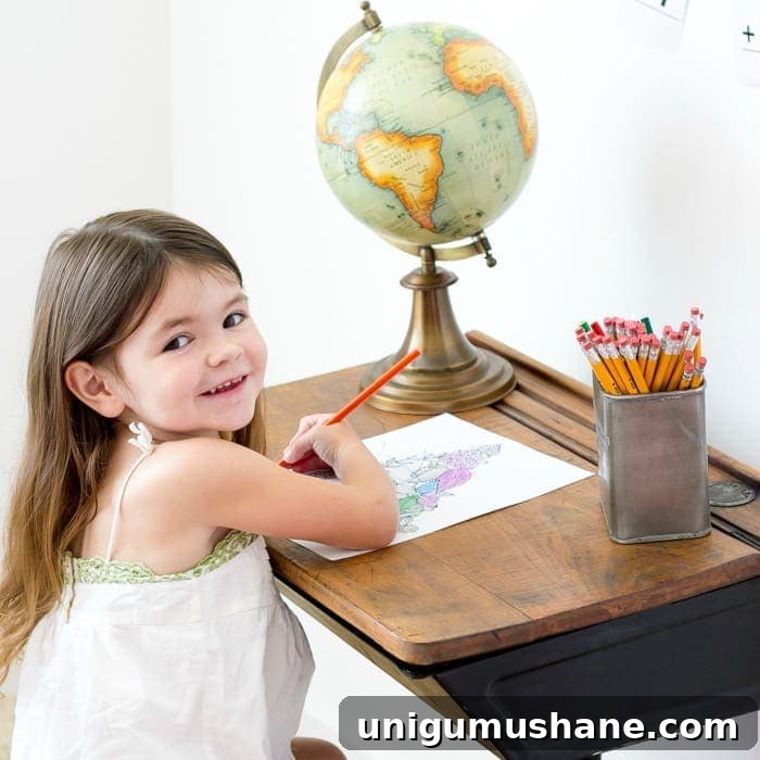 Back to School Style Guide: Schoolhouse Desk Homework Station 9 Back-To-School Style Guide, Antique Schoolhouse Desk Makeover & Simple DIY Homework Station | blesserhouse.com