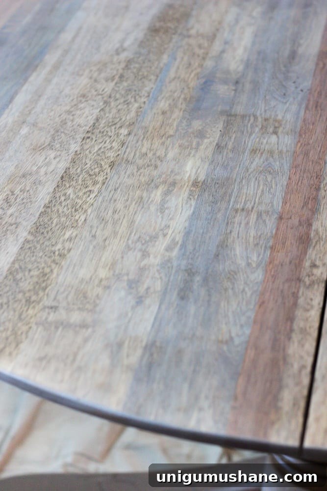 How to Refinish a Weathered Oak Dining Table 7 Weathered Oak Dining Table Makeover | blesserhouse.com - A thrifted banged up dining table gets a simple weathered oak finish for a high-end designer look. This tutorial is so easy!