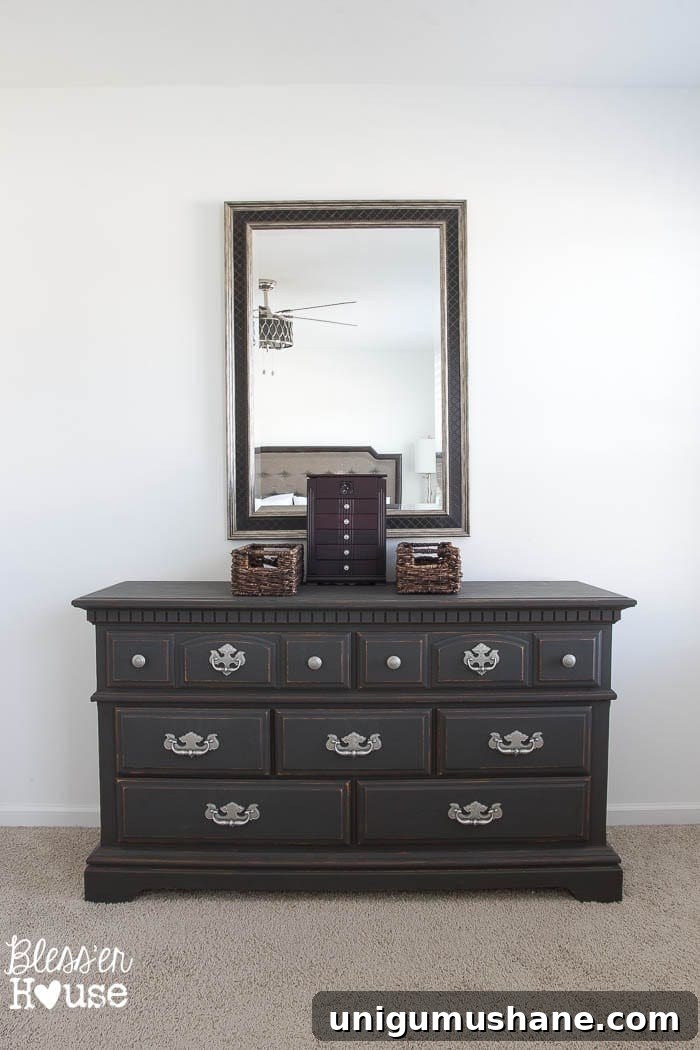Rustic Modern Master Bedroom Makeover and Decor Sources 12 Rustic Modern Master Bedroom Reveal + Sources | blesserhouse.com - A plain white, boring builder grade space gets a rustic modern master bedroom makeover using DIY home improvement tricks and decor shopping on a budget.