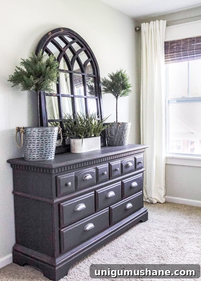 Rustic Modern Master Bedroom Makeover and Decor Sources 14 Rustic Modern Master Bedroom Reveal + Sources | blesserhouse.com - A plain white, boring builder grade space gets a rustic modern master bedroom makeover using DIY home improvement tricks and decor shopping on a budget.
