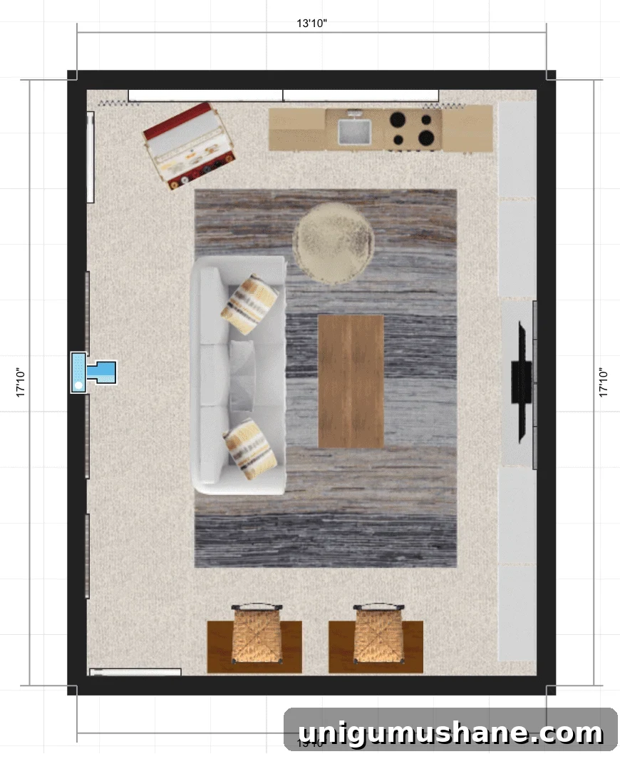 How to Plan a Room's Furniture Layout + One Room Challenge Week 1 | blesserhouse.com - How to plan a room's furniture layout and how to design mock-up rooms online like a professional for free using one simple website. 