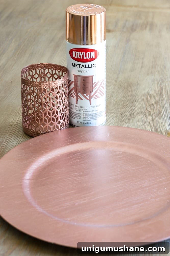Green and Copper Thanksgiving Tablescape with Printable 3 Green and Copper Thanksgiving Tablescape + Printable | blesserhouse.com - How to style a Thanksgiving tablescape using dollar store finds and repurposing typical items around the house for inexpensive holiday decor.
