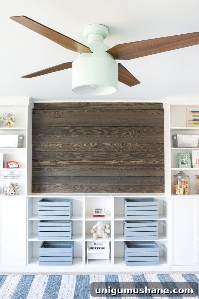 DIY Wood Plank Accent Wall One Room Challenge Week 4 12 DIY Reclaimed Wood Plank Focal Wall | blesserhouse.com - How to install a reclaimed wood plank focal wall in under an hour to create contrast, texture, and character in any space.