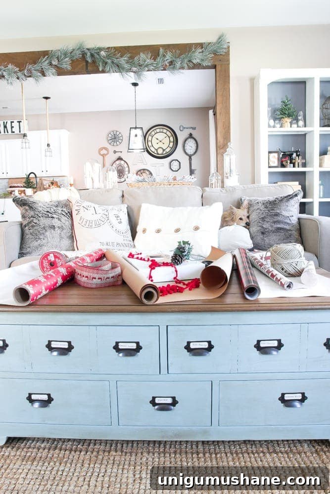 Cozy Christmas Living Room Tour with Holiday Decor Ideas 10 Cozy Christmas coffee table and sofa styled with pillows, rustic accents, and neutral holiday decor.
