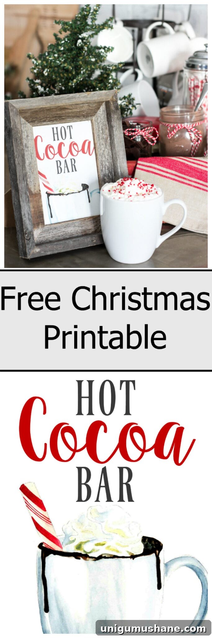 DIY Soda Crate Hot Cocoa Bar with Free Printable Sign 7 Soda Crate Hot Cocoa Bar & Free Printable Sign | blesserhouse.com - Tips to set up a simple holiday hot cocoa bar using items already around your house plus a free downloadable hot cocoa bar sign printable plus 32 more Christmas printables.