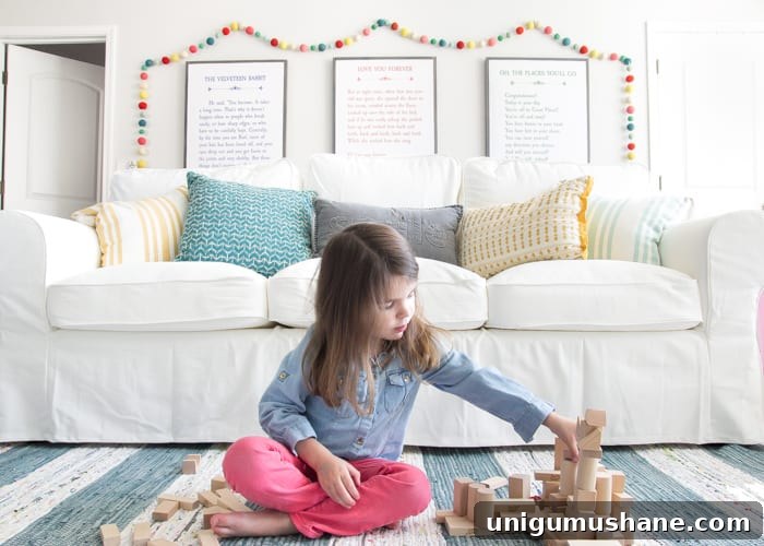 One Room Challenge Week 6: Eclectic Farmhouse Playroom Reveal 18 Family time in the new playroom