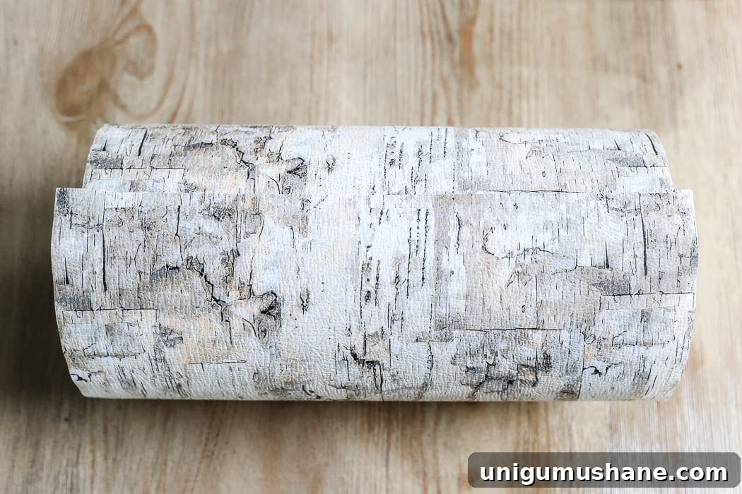How to Make a Birch Bark Vase for Rustic Home Decor 6 DIY Birch Bark Vase from an Oatmeal Can | blesserhouse.com - A quick tutorial for how to make a DIY birch bark vase for cheap using items from your pantry to create a cozy style for displaying faux florals.