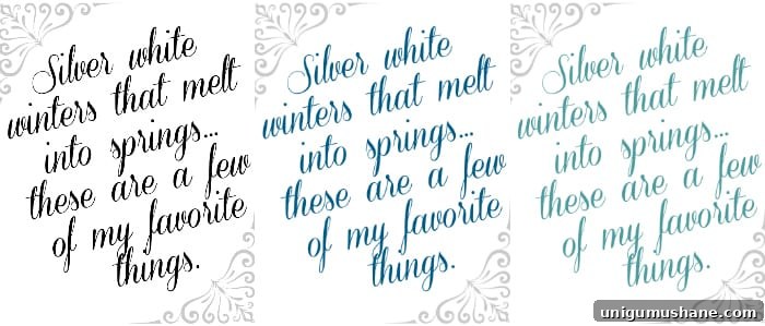 Silver and White Winter Printable Decor Set 6 silver white winters